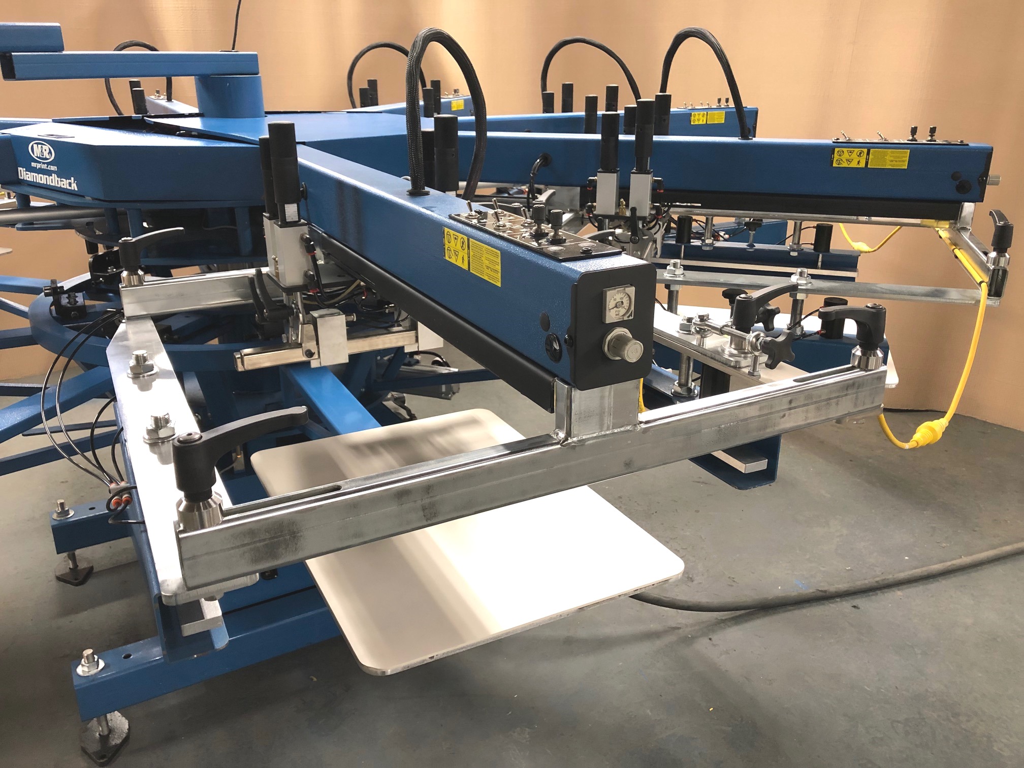 M&R Diamondback 6 Color 8 Station Used Screen Printing Equipment